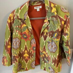 Coldwater Creek 100% Silk Abstract Jacket